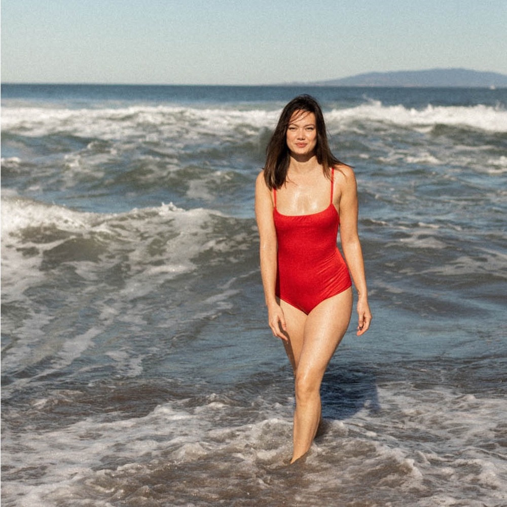 Hackwith Design red swimsuit extra small